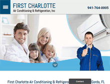 Tablet Screenshot of firstcharlottehvac.com